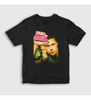 Presmono Unisex Çocuk Beyaz Cover Film Dövüş Kulübü Fight Club T-Shirt 245107tt (Siyah)