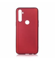Realme C3 Kılıf Kamera Çıkıntılı Mat Soft Esnek Silikon (Mürdüm)