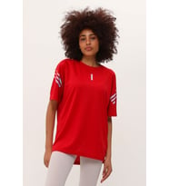 Store Kadın Spor Tişört Baskılı Fitness, Antrenman Fit (Kırmızı)