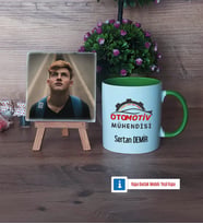 Otomotiv Mühendisi Fotoğraflı Dekoratif Taş, Kupa Bardak Beyaz Hediye (Model 14)