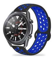 Huawei Honor Magic 2 42mm Kordon Delikli Spor Kordon (Siyah-Mavi)
