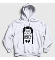 Presmono Unisex Beyaz Darker Wednesday Addams Family Addams Ailesi Kapüşonlu Sweatshirt 365270tt (Beyaz)