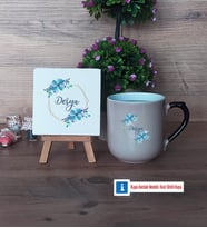 İsme Özel Doğum Günü Hediyesi Dekoratif Taş, Kupa Bardak Kırmızı Hediye (Model 9)