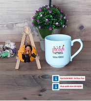 Çocuk Gelişimi Uzmanı Kupa Bardak Beyaz ve Fotoğraflı Ahşap Anahtarlık Hediye (Model 5)
