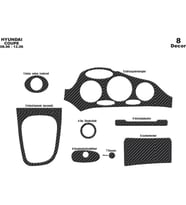 Meriç® Hyundai Coupe Ön Torpido Kaplama Maun 8 Parça 1996-2004 (Karbon)