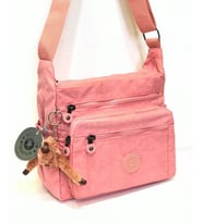 Nemo Bags Kadın Askılı Çapraz Postacı Çanta Çok Gözlü Omuz Çantası Orta Boy Su Geçirmez 28x21x12cm (Yavruağzı)