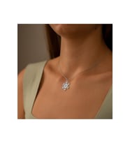 Metatron Sembolü Altıgen Biçimli 925 Ayar Kadın Gümüş Kolye (Gümüş)