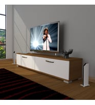 Decoraktiv Eko 140 Slm Std Tv Ünitesi Tv Sehpası (Beyaz - Kahverengi)