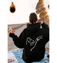 Can Dostum Baskılı Oversize Sweatshirt (Siyah)