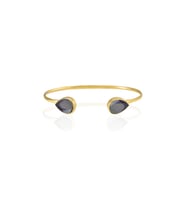 Kadir Jewellery 22 Ayar Altın Kaplama El İşçiliği Zirkon Taşlı Kadın Charm Bileklik (Mor)