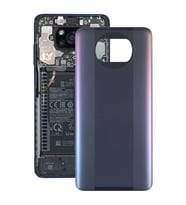 Xiaomi Poco X3 Pro Uyumlu Arka Pil Batarya Kapağı M2102J20SG M2102J20SI (Siyah)