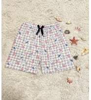 %100 Pamuk Kadın Yüksek Bel Dört Mevsim Şort Pijama  (Pembe)