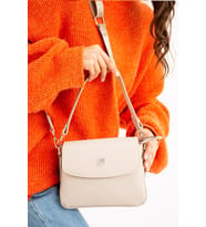  Just Polo Ayarlanabilir Uzun Askılı 4 Bölmeli Kadın Omuz Çantası 25x15cm MD2184 (Kum Beji)