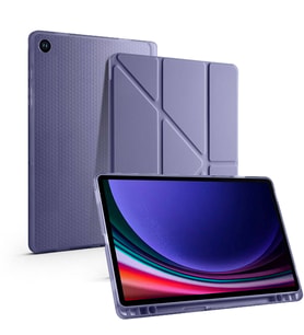 Samsung Galaxy Tab S6 Lite 2024 P620 P610 Kılıf Kalem Bölmeli Trifolding Case 13 (Mor)
