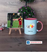 Hakem Fotoğraflı Dekoratif Taş, Kupa Bardak Beyaz Hediye (Model 6)