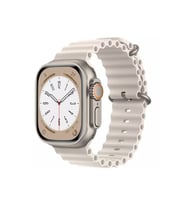 Apple Watch Ultra 49mm Uyumlu Ocean Kordon Silikon Kayış (Taş)