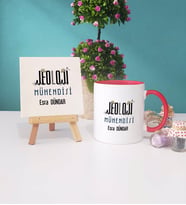 Jeoloji Mühendisi Kupa Bardak Lacivert Dekoratif Taş Baskı (Model 8)