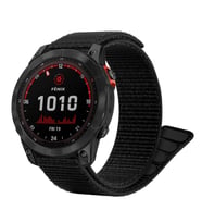 Microsonic Garmin Fenix 6X Pro Solar Kordon UltraFit Hasırlı Woven Koyu Yeşil (Siyah)