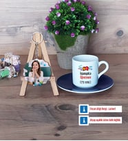 İspanyolca Öğretmeni Türk Kahvesi Fincanı Ahşap Altlıklı ve Fotoğraflı Ahşap Anahtarlık HediyeÖğretmenler Günü Hediyesi (Model 4)