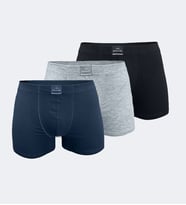 Malabadi 3 Lü Paket Erkek Pamuklu Boxer 3M074 (FUME-SIYAH) (Füme-Siyah)