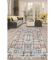 Dijital Kaymaz Taban Yıkanabilir Modern Renkli Salon Halısı Mutfak Halısı Yolluk ND-HT-1355 (Çok Renkli)