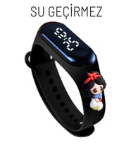 Disney Kahramanları Figürlü Dijital Dokunmatik Led Çocuk Genç Kol Saati (Kız)
