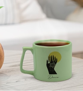 BK Gift Kişiye Özel İsimli Pastel Yeşil Middle Kupa Bardak, Arkadaşa Hediye, Ev Hediyesi, Doğum Günü Hediyesi, Ofis Hediyesi (Model 4)