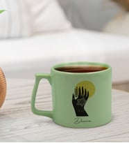 BK Gift Kişiye Özel İsimli Pastel Yeşil Middle Kupa Bardak, Arkadaşa Hediye, Ev Hediyesi, Doğum Günü Hediyesi, Ofis Hediyesi (Model 4)