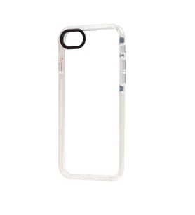 iPhone 7 Kılıf Şeffaf Renkli Tırtıklı Tasarım  Ekran Koruyuculu Silikon (Beyaz)