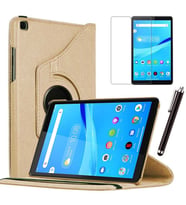 Lenovo Tab M8 8505 / 8705 Uyumlu 8 inç Kılıf Ekran Koruyucu Kalem Set (Gold)