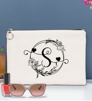 BK Gift Kişiye Özel Harfli Astarlı Portföy Çanta 30x21cm(12 Renk Seçeneği), Baskılı El Çantası, Organizer Çanta (Ham)