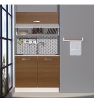 Decoraktiv Mini 100YT MDF Hazır Mutfak Dolabı - Tezgah Dahil - Naturel Ceviz (Ceviz)