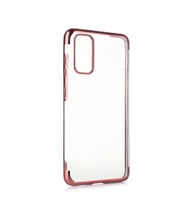Galaxy S20 Plus Kılıf Zore Dört Köşeli Lazer Silikon Kılıf (Rose)