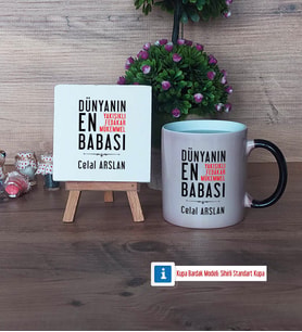 Babalar Günü Hediyesi Dekoratif Taş, Kupa Bardak Kırmızı Hediye (Model 8)