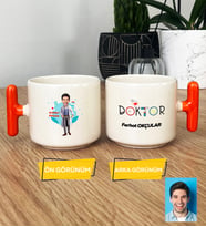 Doktor Hediye T Kupa Bardak Erkek Doktora Tıp Bayramı Hediyesi (Turuncu)