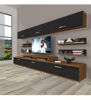 Decoraktiv Ekoflex 8y Slm Tv Ünitesi Tv Sehpası (Siyah - Ceviz)