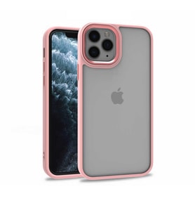 Apple iPhone 11 Pro Kılıf Case, Kamera Lens Korumalı Elektroplatin Kaplama Sert PC Koruyucu Colourful Platinum Serisi (Rose)