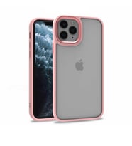 Apple iPhone 11 Pro Kılıf Case, Kamera Lens Korumalı Elektroplatin Kaplama Sert PC Koruyucu Colourful Platinum Serisi (Rose)