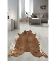 Dijital Baskılı Kaymaz Taban Yıkanabilir Lazer Kesim Salon Halısı Yolluk NLZR-HT-1229 (Kahverengi)