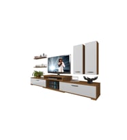 Decoraktiv Flex 5d Slm Tv Ünitesi Tv Sehpası (Beyaz - Kahverengi)