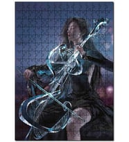 Cakapuzzle Fantastik Keman Çalan Kadın Puzzle Yapboz MDF (Ahşap) (255 Parça)
