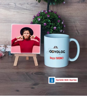 Odyolog Fotoğraflı Dekoratif Taş, Kupa Bardak Beyaz Hediye (Model 1)