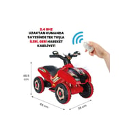 UJ Toys  Akülü Araba 6 Volt Uzaktan Kumandalı 2-4 Yaş (Kırmızı)