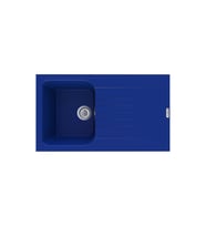 POLEX Cristalüx Granit Eviye P02 Tezgah Altı Ve Tezgah Üstü Mutfak Evyesi 85x49,5cm (Mavi)