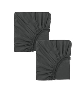 2 Adet 70 x 120 x 20 cm Anne Yanı Lastikli Penye Kumaş Bebek Çarşafı (Antrasit)