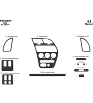 Meriç® Peugeot 306 Ön Torpido Kaplama Maun 11 Parça 1997-2003 (Karbon)
