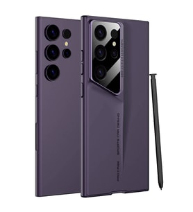 Galaxy S23 Ultra Kılıf Ultra İnce Kamera Korumalı Sert Rubber Procase Kılıf (Mor)