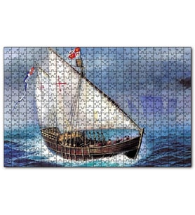 Cakapuzzle Amerika'yı Keşfeden Colomb'un Yelkenlisi Puzzle Yapboz MDF (Ahşap) (1000 Parça)