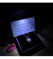 OPAL TAŞLI AY GÜNEŞ KOLYE & IŞIKLI KOLYE KUTUSU  925 Ayar Gümüş Kolye (Beyaz-Rose Gold)