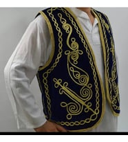 OSMANLI İŞLEMELİ DONDURMACI DAMAT YELEK (Siyah)